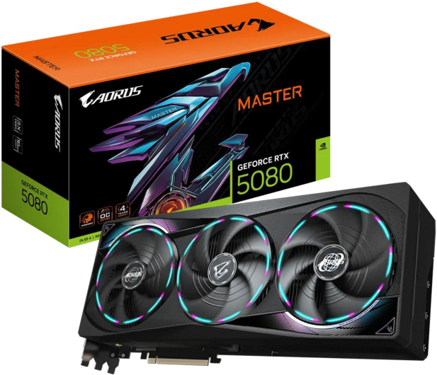 Gigabyte GeForce RTX 5080 AORUS Master 16GB GDDR7 DLSS4 - 1309187 - zdjęcie